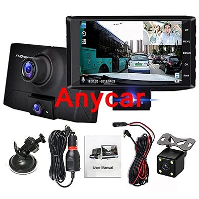 Video Recorder Dash Cam Dvr Car Registrator Recorder Dash Camera Full HD 1080P 3 in 1 Dash cam HD Dual Lens Dashcam 720P