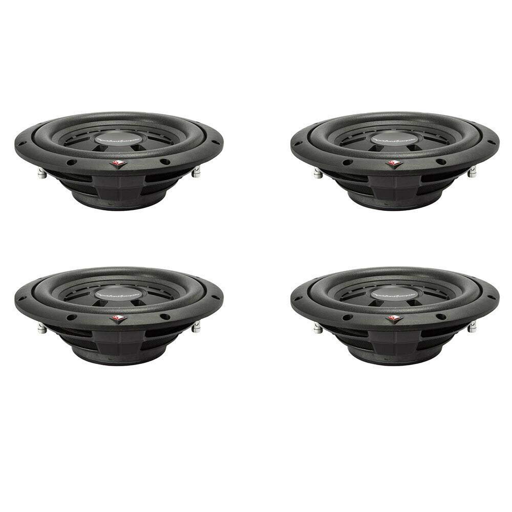 10 Inch 400W 12 Gauge Car Audio Shallow/Slim Subwoofer (4 Pack)