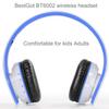 BESTGOT Kids Headphones Bluetooth, BT6002 Wireless Headphones for Kids Child Volume Limited 85/110dB for School Foldable Headset for 60 Hours PC/Phone/Tablets/TV (White/Blue) view 2
