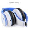 BESTGOT Kids Headphones Bluetooth, BT6002 Wireless Headphones for Kids Child Volume Limited 85/110dB for School Foldable Headset for 60 Hours PC/Phone/Tablets/TV (White/Blue) view 3