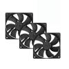 120mm 12V PC Case Fans 3-Pack - 4Pin 4 Wire Square PWM Fan with 800-2200RPM, 40-75CFM for Mining Rig Cooling, Computer Case & CPU Cooler view 1