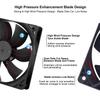 120mm 12V PC Case Fans 3-Pack - 4Pin 4 Wire Square PWM Fan with 800-2200RPM, 40-75CFM for Mining Rig Cooling, Computer Case & CPU Cooler view 2
