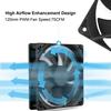 120mm 12V PC Case Fans 3-Pack - 4Pin 4 Wire Square PWM Fan with 800-2200RPM, 40-75CFM for Mining Rig Cooling, Computer Case & CPU Cooler view 3