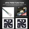 120mm 12V PC Case Fans 3-Pack - 4Pin 4 Wire Square PWM Fan with 800-2200RPM, 40-75CFM for Mining Rig Cooling, Computer Case & CPU Cooler view 4