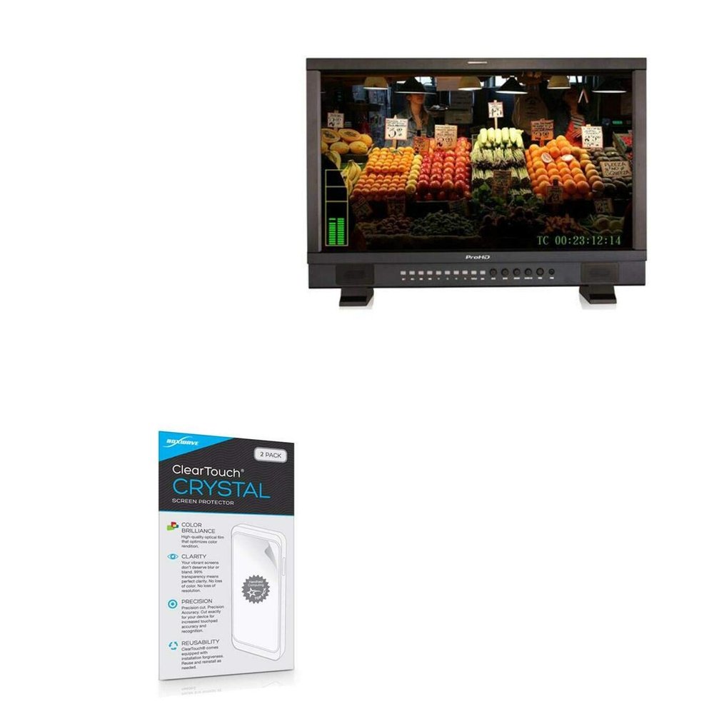 BoxWave Screen Protector Compatible with JVC DT-X24H - ClearTouch Crystal (2-Pack), HD Film Skin - Shields from Scratches