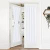 NICETOWN Pure White French Door Curtains for Front Back Window Privacy view 1