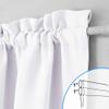 NICETOWN Pure White French Door Curtains for Front Back Window Privacy view 2