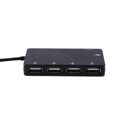 01 4 Port OTG Cable Adapter, 4 Port Micro USB Hub USB2.0 OTG Extension Adapter Charging Cable for Smartphone and Tablet Cable Converter 4 Port USB 2.0 Data Hub