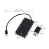 01 4 Port OTG Cable Adapter, 4 Port Micro USB Hub USB2.0 OTG Extension Adapter Charging Cable for Smartphone and Tablet Cable Converter 4 Port USB 2.0 Data Hub view 3
