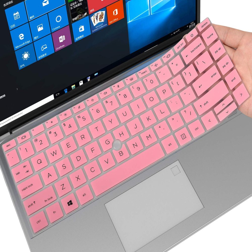 Keyboard Cover for HP EliteBook 840 G7 G8 14" Notebook, HP EliteBook 845 G8 G7 14" Notebook Keyboard Protector Skin Accessories, Pink
