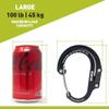 GEAR AID HEROCLIP Carabiner Clip and Hook (Large) for Camping, Backpack, Organization, and Garage, Shade of Gray view 3
