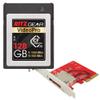 Ritz Gear Video Pro CFExpress Type B Card 128GB (1550/550 R/W) with PCIe 3.0 X4 Host Adapter view 1