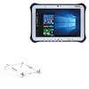 BoxWave Stand and Mount Compatible with Panasonic Toughpad FZ-G1 - Pocket Aluminum Stand 3-in-1, Portable Multi Angle Viewing Riser - Metallic Silver view 1