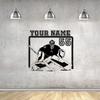 Goalie Hockey Player Personalized Wall Decal - Choose Your Name and Number Custom Goalie Player Jerseys Sport Vinyl Sticker Decor Kids Bedroom Des-4 view 1