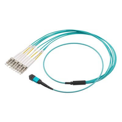 40G MPO(F) to 8xLC 50/125um OM3 Multimode Optical Fiber Cable for 40GBASE QSFP Transceiver Module 1M 3M 5M 7M 10M 15M 30M Female to Female (3m)