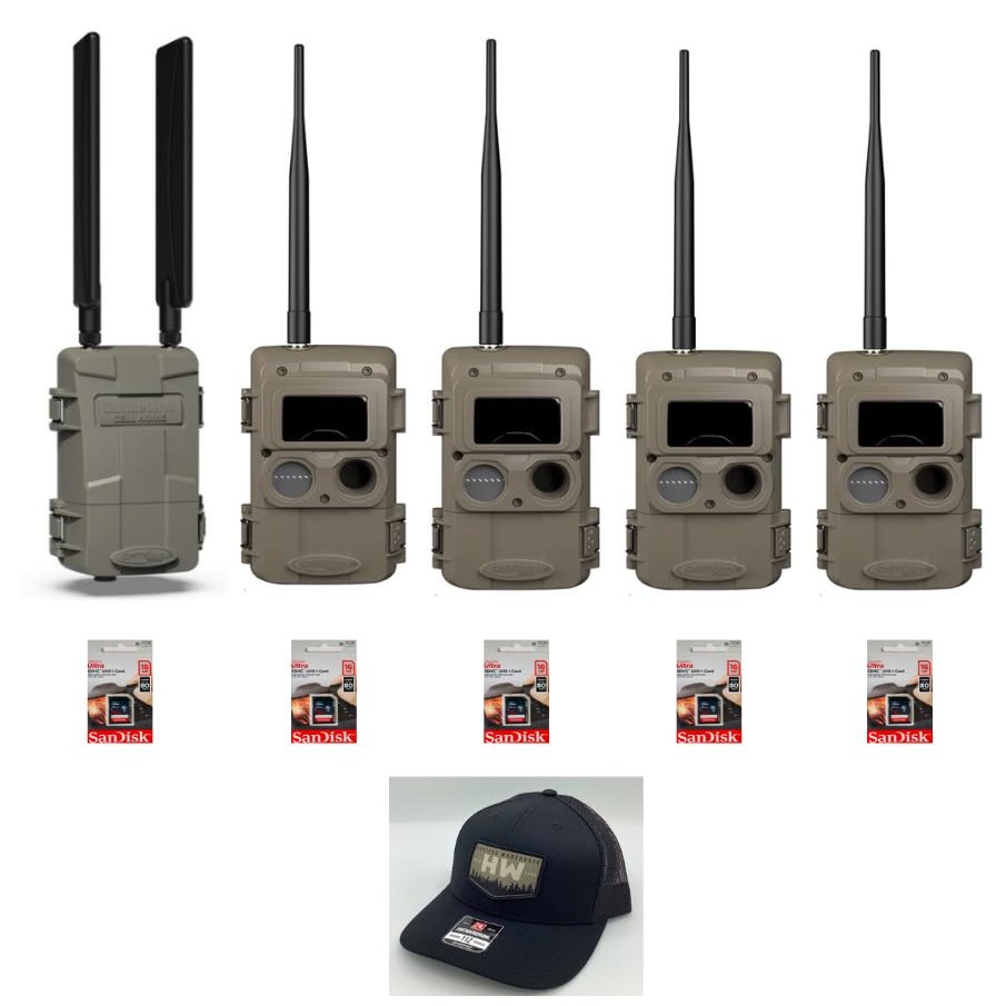 Cuddeback Cuddelink 1 L Series Home Cellular Unit Powered by Verizon or AT&T 4 Long Range IR Cameras L Series 5 16GB SD Cards 1 Hat New