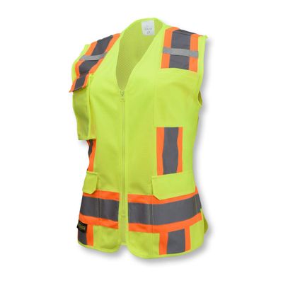 Radians Unisex Adult Safety Vest Hi Vis Green Size L, Multi, Large US