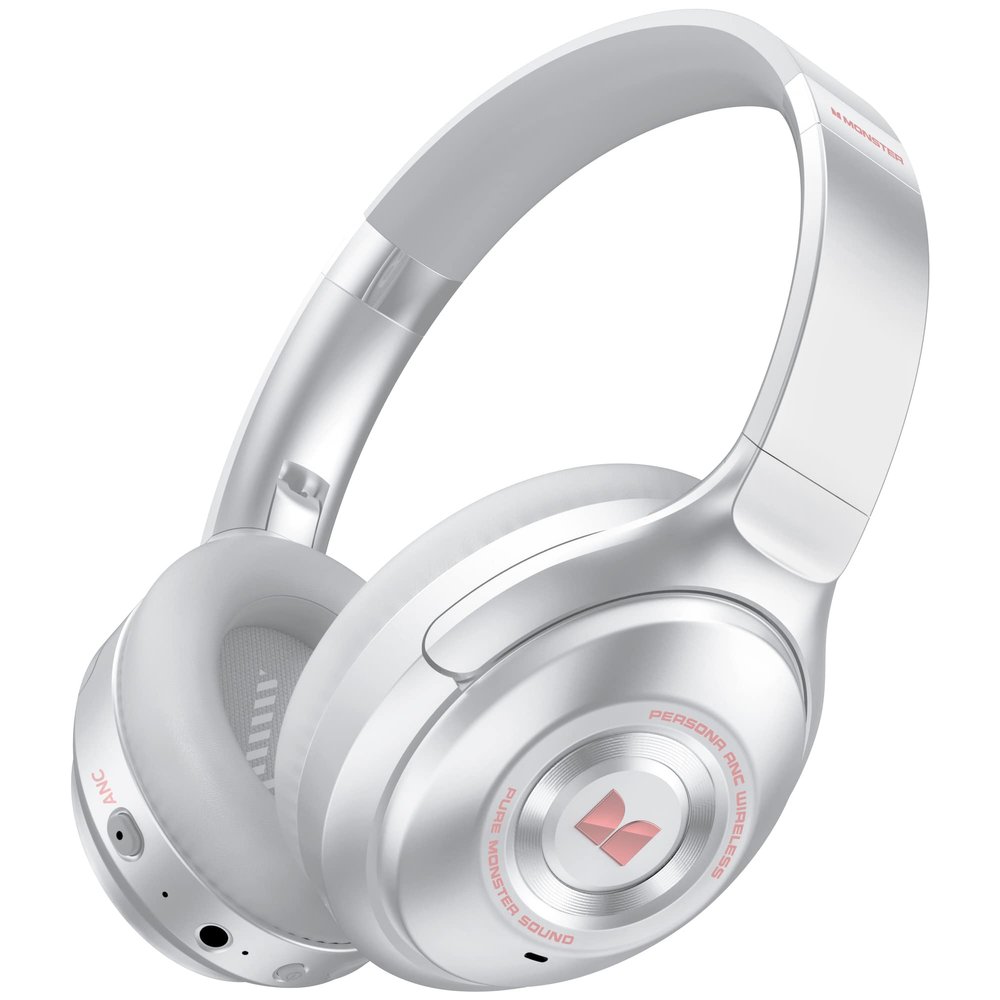 Monster Persona Noise Cancelling Wireless Headphones, Over Ear Bluetooth Headphones Wireless with Hi-Fi Stereo Deep Bass, Quick Charge 30H Playtime, Memory Foam Ear Cups, for Travel, Home Office