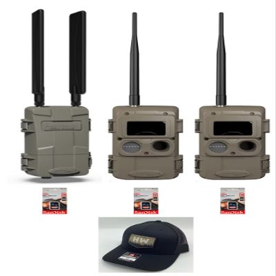 Cuddeback Cuddelink 2 + 1 Cell Home Starter Kit Long Range IR L Series with SD Cards and Hat