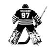 Custom Name and Number Personalized Hockey Player Wall Decal - Choose Your Name and Number Goalie Player Jerseys Sport Vinyl Sticker Decor Kids Bedroom Des-7 view 4
