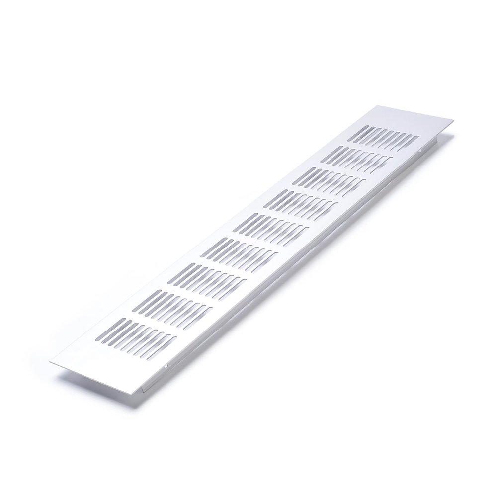Aicosineg Aluminum Alloy Air Vents Small Rectangle Ventilation Grilles Louvered Grill Covers Square Air Grille Registers for Kitchen Sink Wardrobe Shoes Cabinet Silver(1Pcs 15.75inx 3.15in(L x W))
