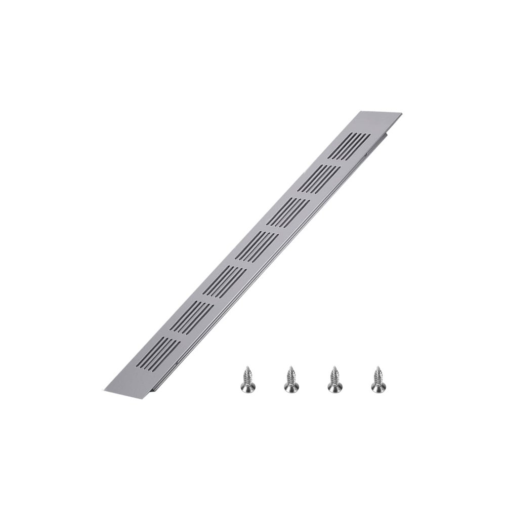 Aicosineg Air Vents Aluminum Alloy Air Vents Small Rectangle Air Grilles Square Ventilation Grilles Louvered Grill Cover for Walls Ceilings Kitchen Sink Wardrobe Shoes Cabinets Silver 11.81x1.97in