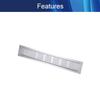 Aicosineg Air Vents Aluminum Alloy Air Vents Small Rectangle Air Grilles Square Ventilation Grilles Louvered Grill Cover for Walls Ceilings Kitchen Sink Wardrobe Shoes Cabinets Silver 11.81x1.97in view 3