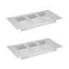 Aicosineg 2pcs Sliver Aluminum Alloy 5.90'' x 3.15'' (L x W) Air Vent Small Rectangle Ventilation Grille Louvered Grill Cover for Kitchen Sink Wardrobe Shoes Cabinet view 1
