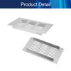 Aicosineg 2pcs Sliver Aluminum Alloy 5.90'' x 3.15'' (L x W) Air Vent Small Rectangle Ventilation Grille Louvered Grill Cover for Kitchen Sink Wardrobe Shoes Cabinet view 3