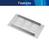 Aicosineg 2pcs Sliver Aluminum Alloy 5.90'' x 3.15'' (L x W) Air Vent Small Rectangle Ventilation Grille Louvered Grill Cover for Kitchen Sink Wardrobe Shoes Cabinet view 4