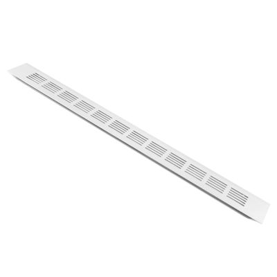 Aicosineg Sliver Aluminum Alloy Air Vent Small Rectangle Ventilation Grille Louvered Grill Cover for Kitchen Sink Wardrobe Shoes Cabinet (1Pcs 19.69'' x 1.97'' (L x W))