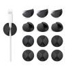 12 Pack Cable Clips, Znben Cord Organizer Holder Adhesive Cable Management Charger Wire Holder Clips for Desk, Home, Office, Car, Cubicle, Nightstand Black view 1