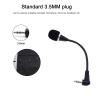 Alishaday Mini Microphone Mini Notebook Mic 3.5 mm Socket Notebook Microphone, Compatible for PC Laptop Notebook (1 Piece/Black) view 2