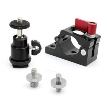 BGNing 25mm 22mm Rod Clamp Monitor Mount Bracket Holder Cold Shoe Adapter Compatible with DJI, Ronin M, Zhiyun Crane2 Plus Crane V2 Gimbal Stabilizer (25-27mm w BallHead)