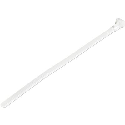 4XEM 250 Pack 10 Cable Ties - White Medium Nylon/Plastic Zip Tie