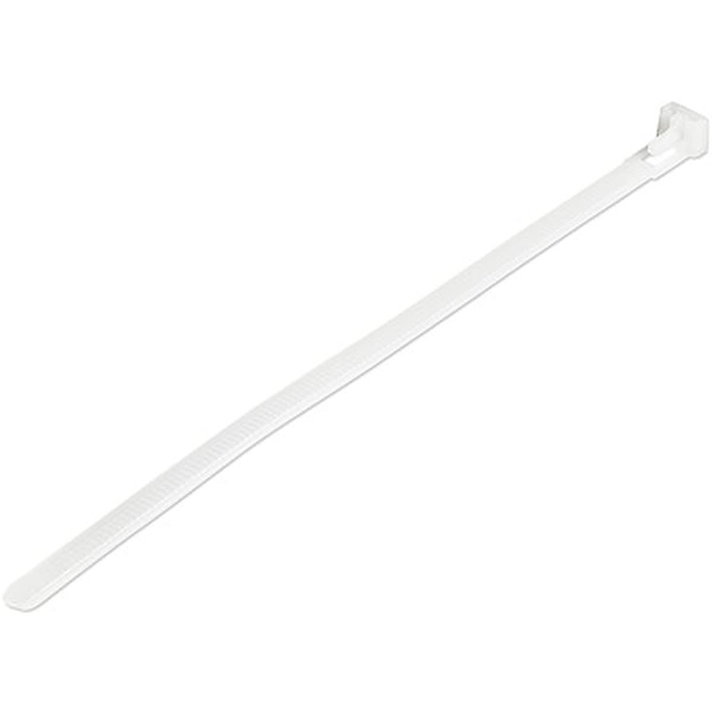 4XEM 250 Pack 10 Cable Ties - White Medium Nylon/Plastic Zip Tie
