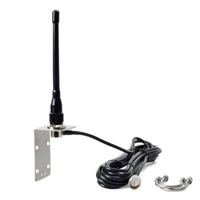 UAYESOK Small VHF Marine Antenna 159V Stubby Boat Antenna W/16.4ft RG-58 coaxial Cable, L-Mount Bracket, Easy to Install
