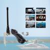 UAYESOK Small VHF Marine Antenna 159V Stubby Boat Antenna W/16.4ft RG-58 coaxial Cable, L-Mount Bracket, Easy to Install view 2