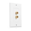 2 Posts Speaker Wall Plate Home Theater Wall Plate Audio Panel for 1 Speakers view 1