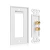 2 Posts Speaker Wall Plate Home Theater Wall Plate Audio Panel for 1 Speakers view 2