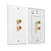 2 Posts Speaker Wall Plate Home Theater Wall Plate Audio Panel for 1 Speakers view 3