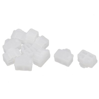 Clear Ethernet Port RJ 45 Cap Stopper 10 Plug