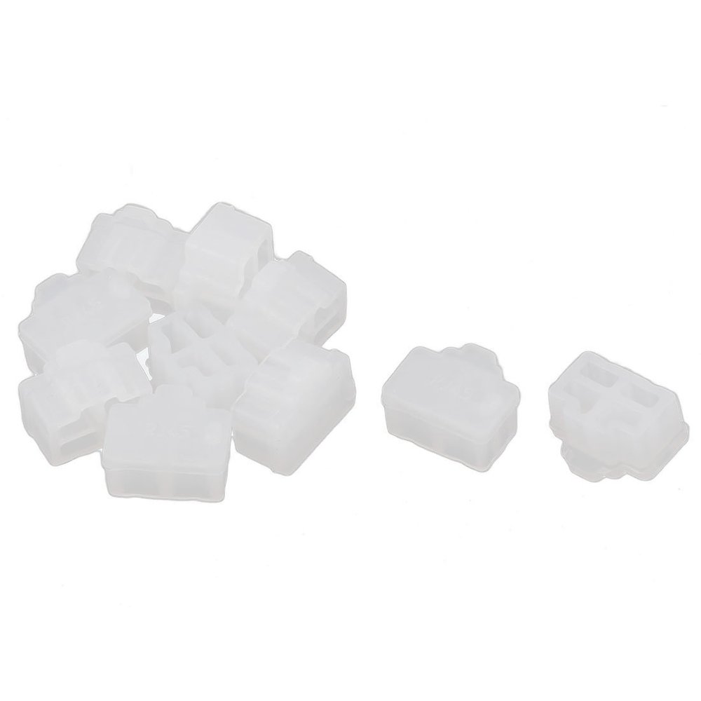 Clear Ethernet Port RJ 45 Cap Stopper 10 Plug