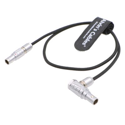 Alvin's Cables Teradek Bond ARRI Alexa Camera Power Cable 2 Pin Male to 2 Pin Male Right Angle 19.7in