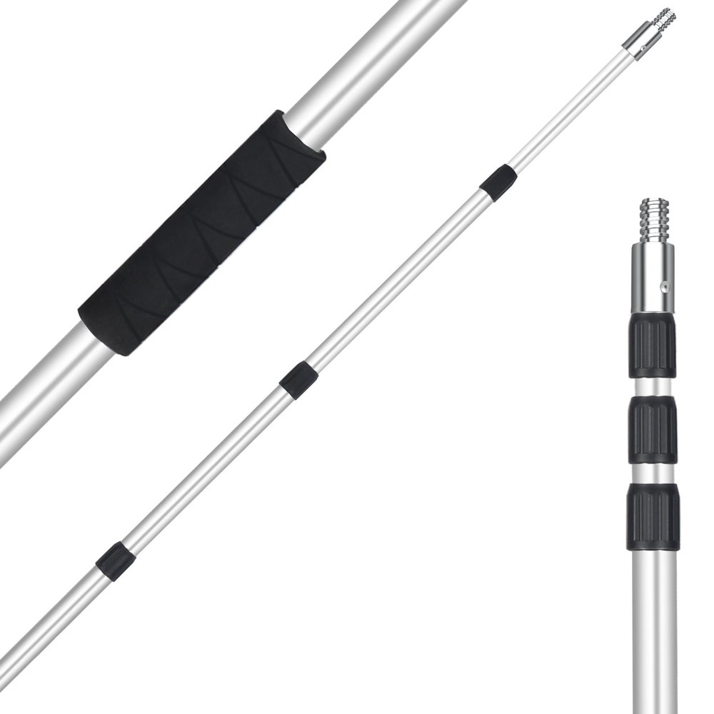 Lineslife Telescoping Pole, 4-12 FT Paint Roller Extension Pole, Multi-Purpose Sturdy Aluminum Alloy with Twist-Lock Design for Windows, Painting, Dusting and Cleaning