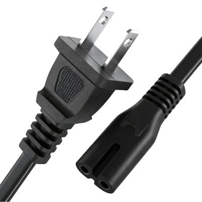 TPLTECH 8ft 2 Prong Power Cord for Xbox Series S/X, Xbox One S/X, PS5, PS4, Samsung TV, HP Printer