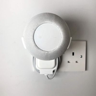 3D Cabin Plug Mount Bracket Holder Holster Compatible with Apple HomePod Mini Siri White