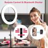 19 inch LED Ring Light LCD Display Touch Screen with Tripod Stand Dimmable Makeup Selfie Ring Light for Studio Portrait YouTube Vlog Video Shooting with Carrying Bag and Remote Controller, CRI>90 view 3