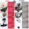 19 inch LED Ring Light LCD Display Touch Screen with Tripod Stand Dimmable Makeup Selfie Ring Light for Studio Portrait YouTube Vlog Video Shooting with Carrying Bag and Remote Controller, CRI>90 view 4