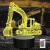 Ammonite Excavator 3D Lamp for Kids, LED Optical Illusion Night Light with Remote Control and Timing Function as Christmas Birthday Gifts Ideas for Boys Kids Teen view 1